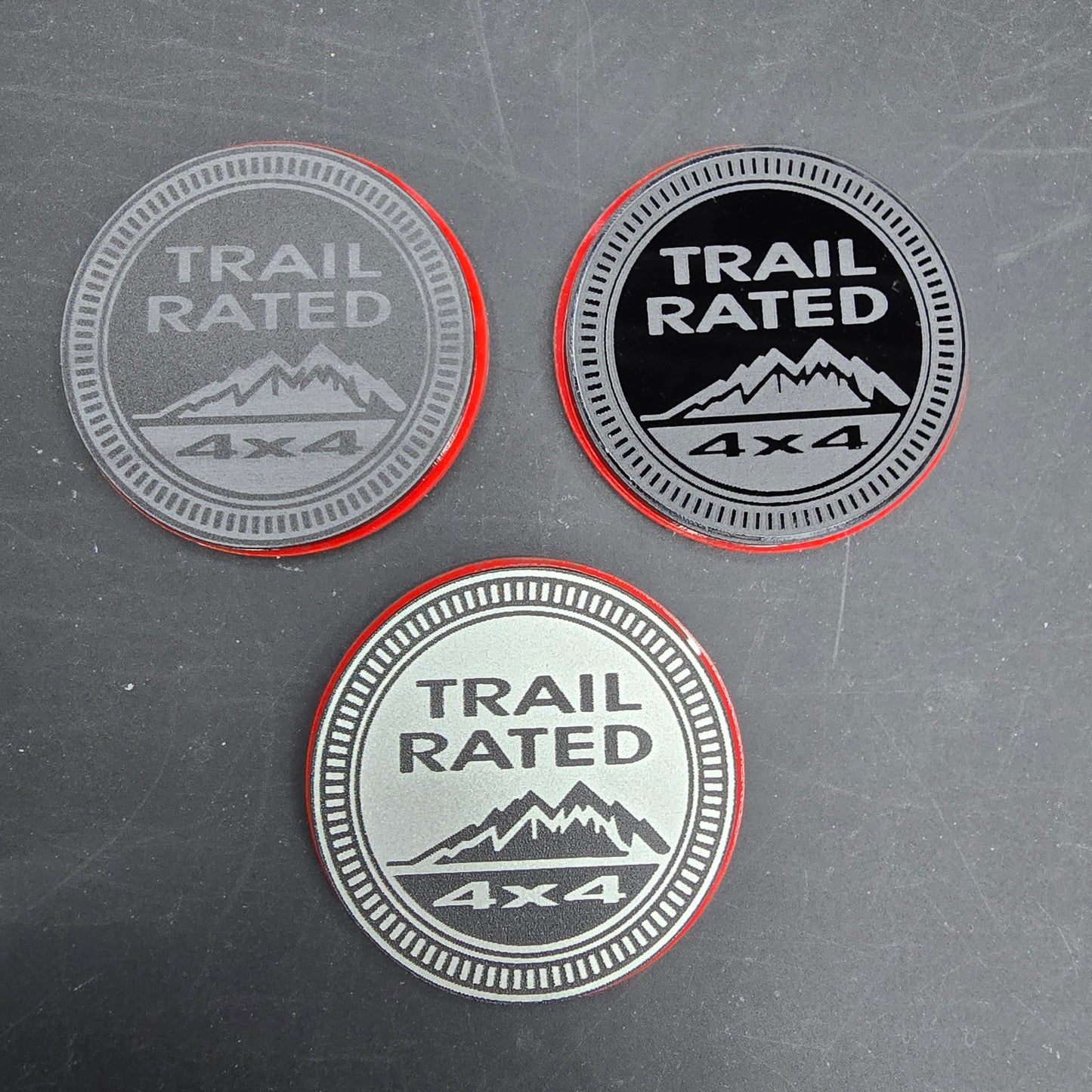 Jeep Trail Rated Emblem (Engraved Acrylic) (Copy)