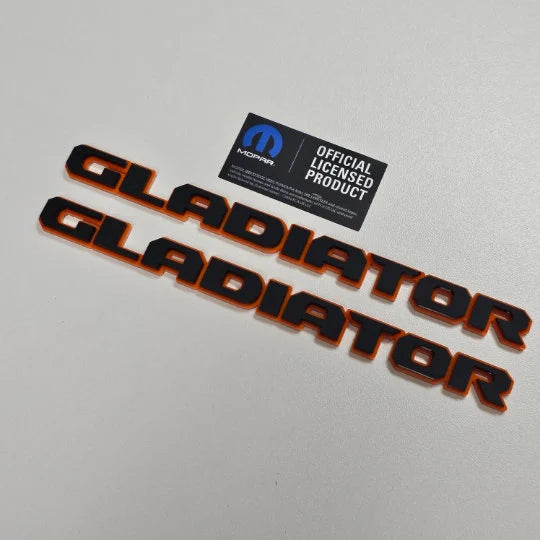 Laser Cut Acrylic Jeep "Gladiator" Fender Emblem