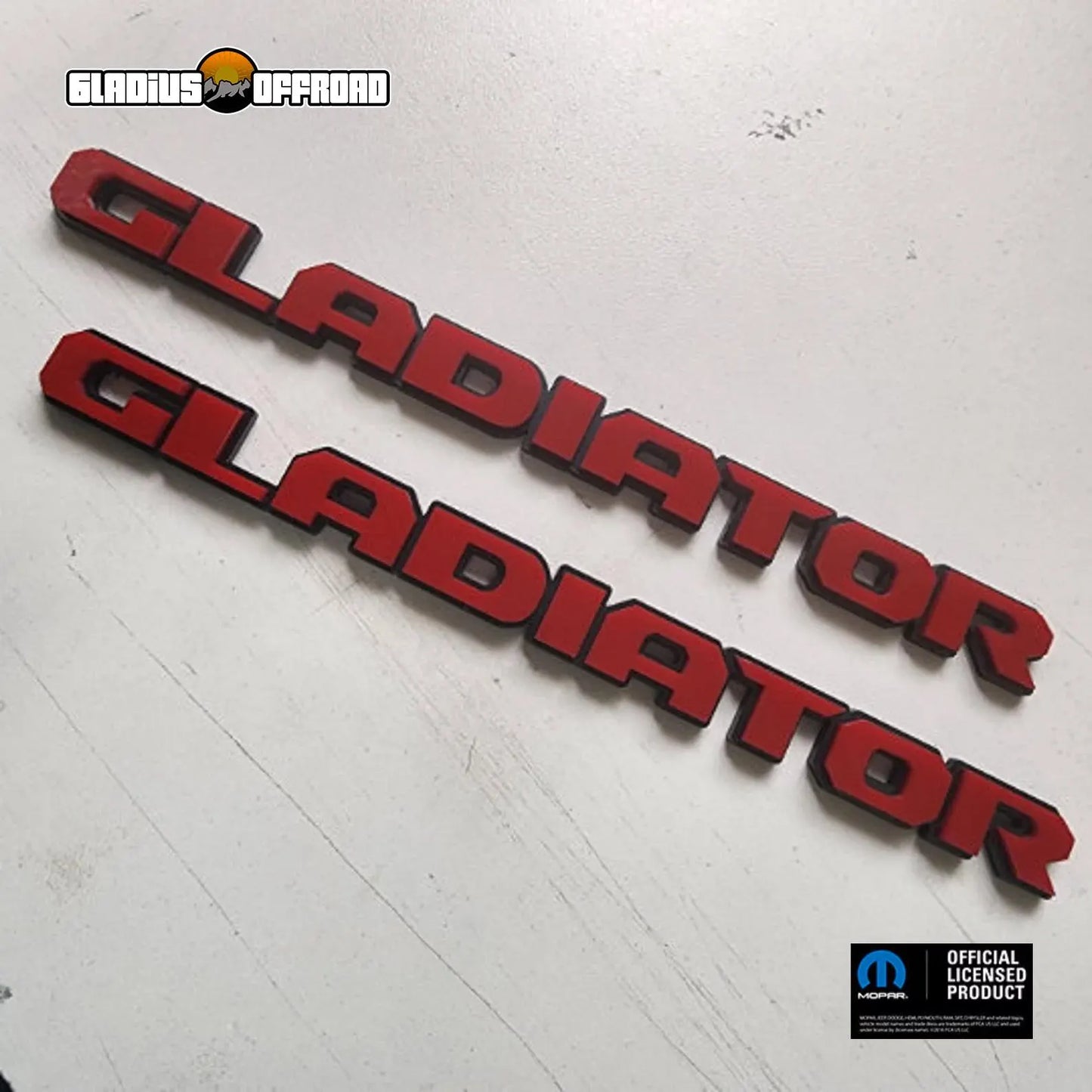 Laser Cut Acrylic Jeep "Gladiator" Fender Emblem